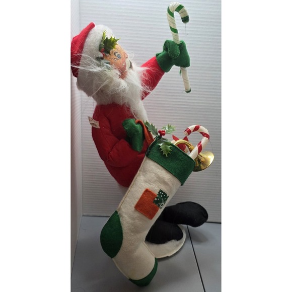 Vintage Annalee '88 Mobilitee Dolls Standing Santa Made in USA 1988 Rare HTF - Picture 6 of 10